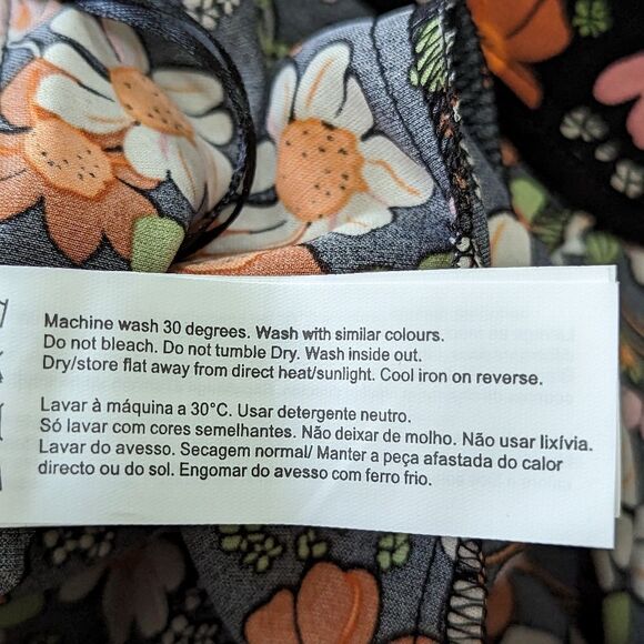 Traffic People High Waist Floral Margot Wide Leg Trousers women's sz S - Picture 14 of 14